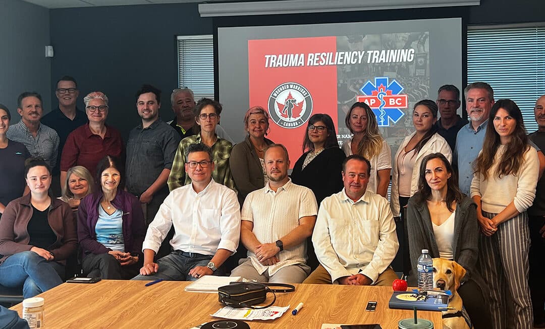 AMBULANCE PARAMEDICS OF BC – CUPE LOCAL 873 MEMBERS COMPLETE WOUNDED WARRIORS CANADA TRAUMA RESILIENCY TRAINING